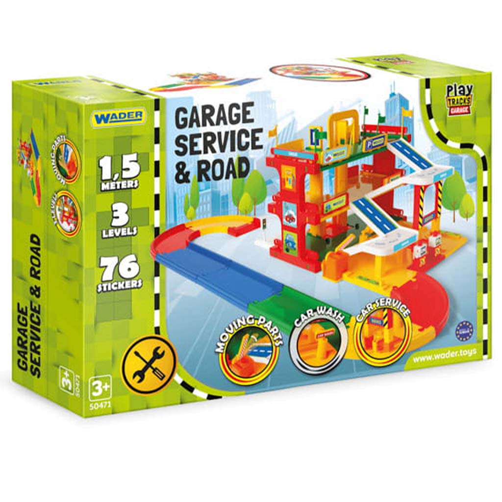 Háromszintes szervizgarázs úttal és kiegészítőkkel - Wader