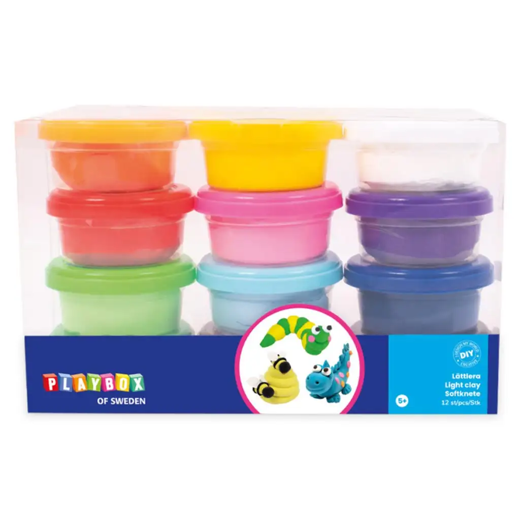PlayBox: 12 db-os levegőre száradó gyurma szett kép 1
