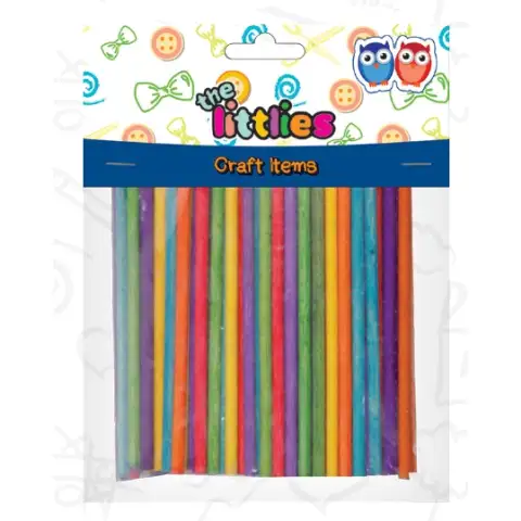 Színes fa pálcikák 4x10mm 100db-os szett
