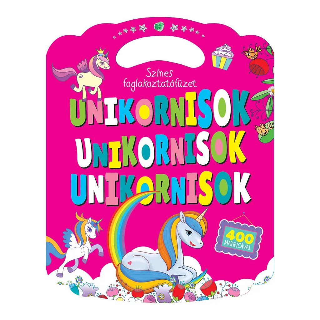 Színes foglalkoztatófüzet unikornisokkal