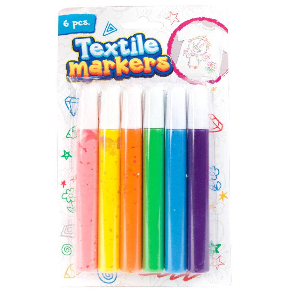 Színes Textil filctoll 6db-os szett