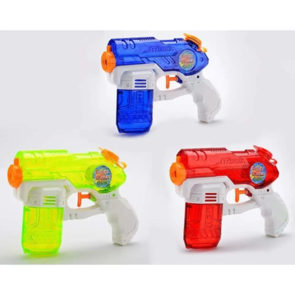 Átlátszó tartályos vízipisztoly több színváltozatban