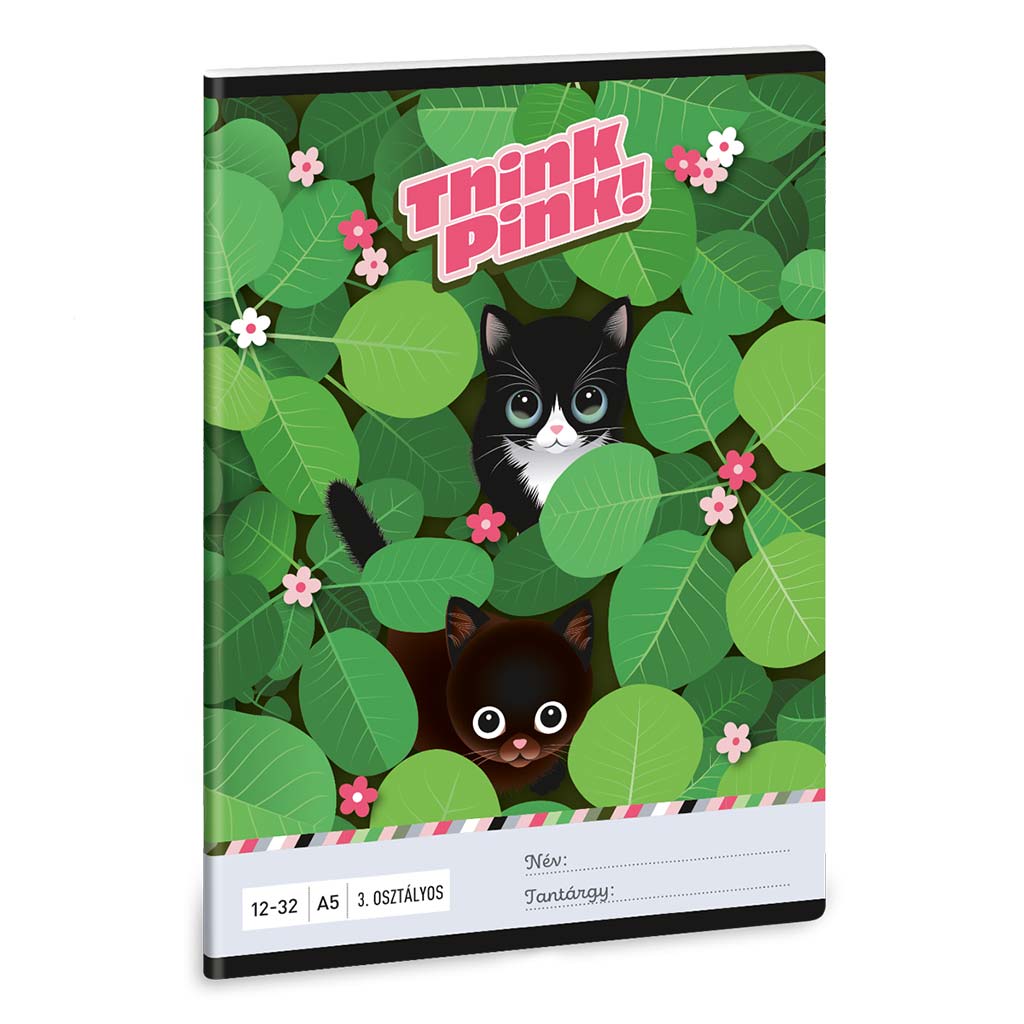 Ars Una: Think Pink A/5 3.osztályos vonalas füzet 12-32 kép 1