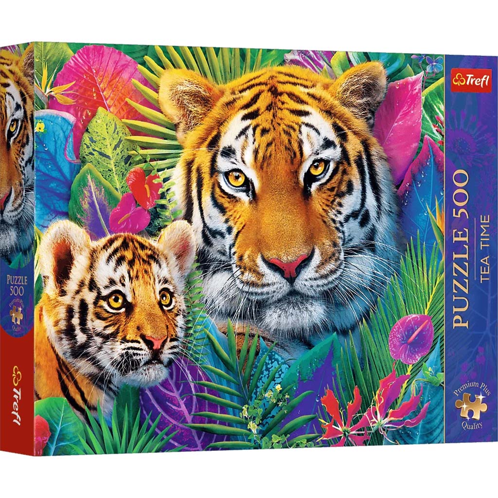 Tigrisek a dzsungelben 500db-os Prémium plusz puzzle - Trefl kép 1
