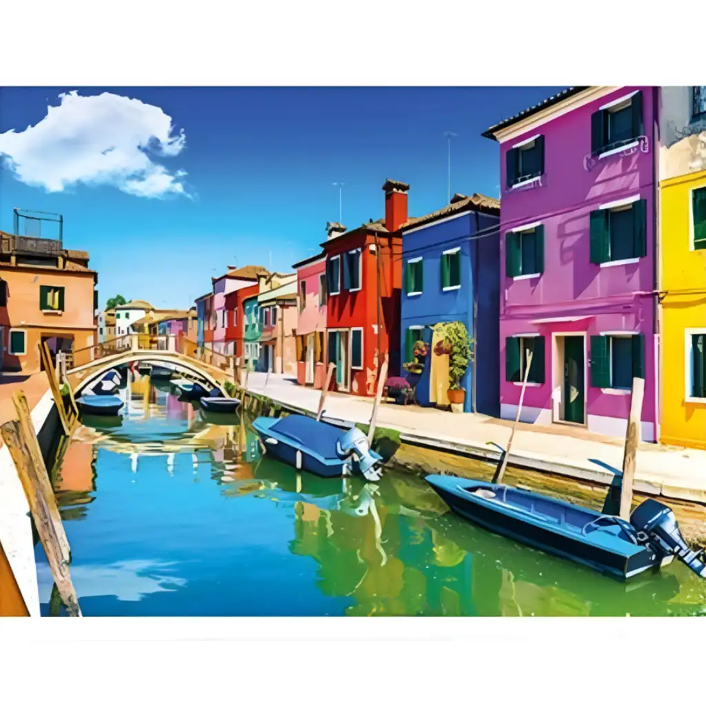 Gyémántszemes kirakó: Velence gyémántfestő szett 30x40cm