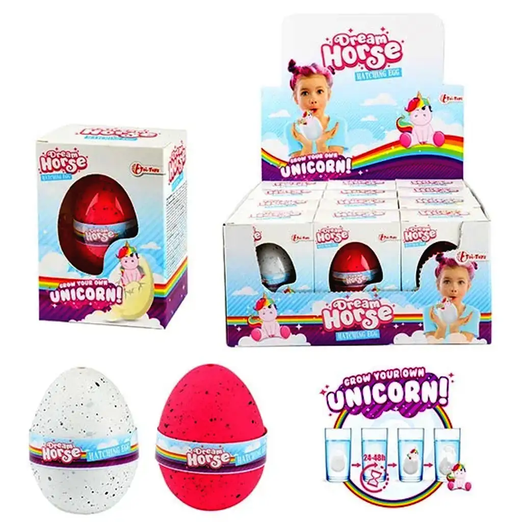 Növekvő unikornis figura többféle változatban tojásban 1db