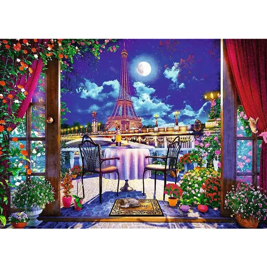 Párizsi holdfény prémium plusz 1000db-os puzzle - Trefl kép 2