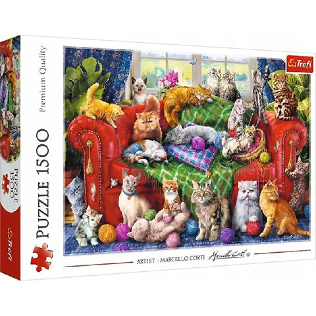 Kiscicák a kanapén 1500db-os puzzle - Trefl