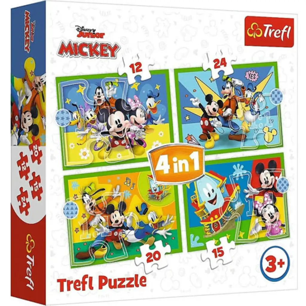 Mickey egér és a barátai 4 az 1-ben puzzle - Trefl