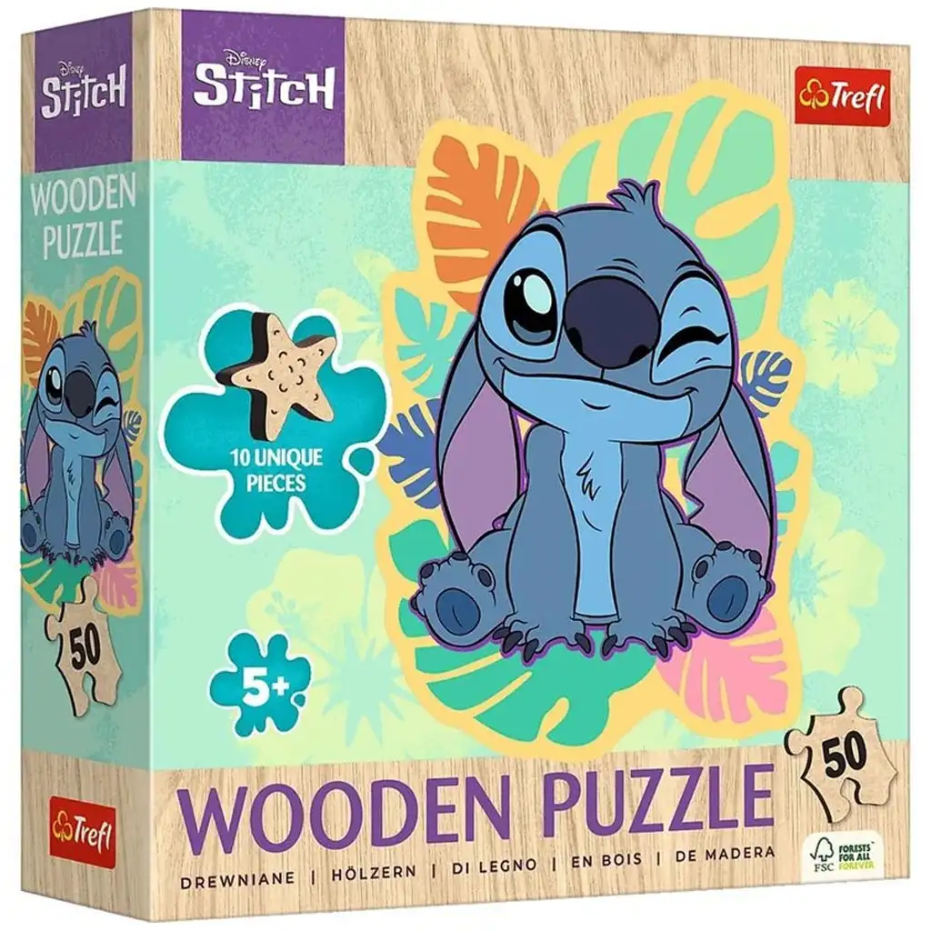 Stitch trópusi kalandja 50db-os fa puzzle - Trefl