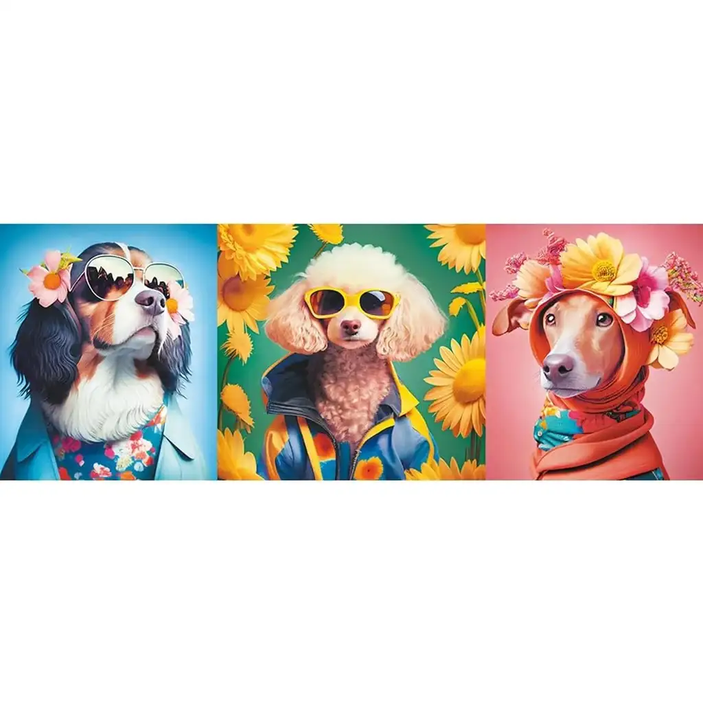 Kutya divatbemutató panoráma puzzle  500db-os - Trefl kép 2