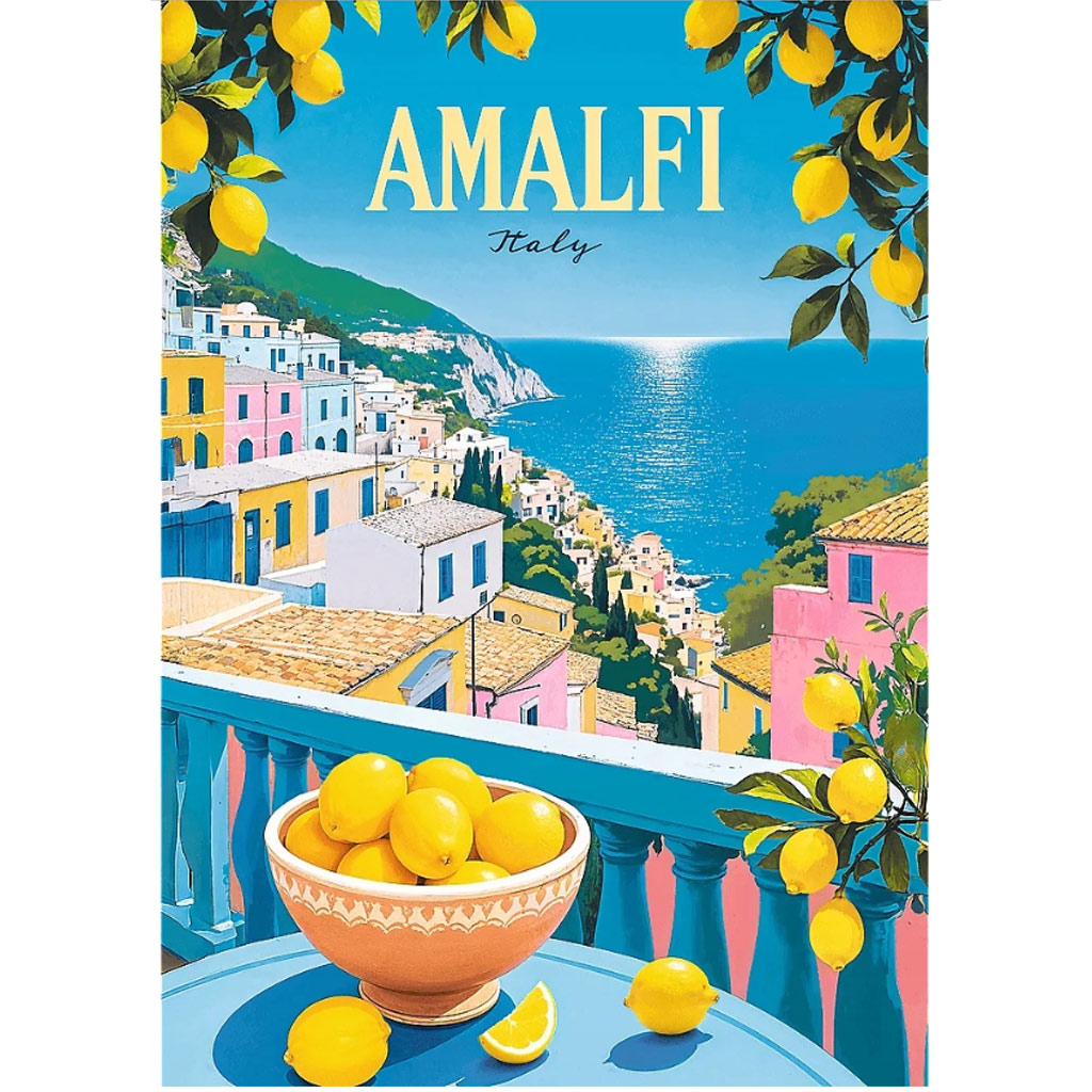 Olaszország Amalfi vintage posters prémium plusz 1000db-os puzzle - Trefl kép 2