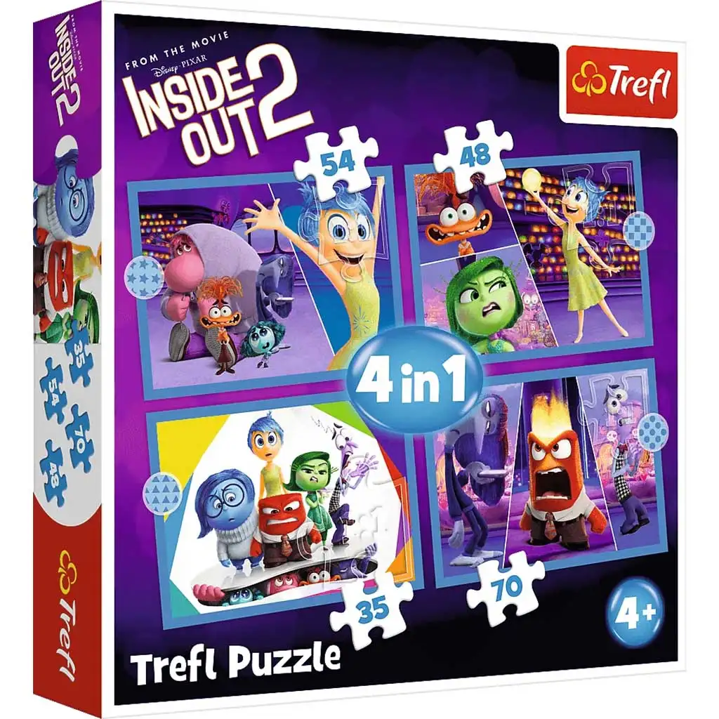 Inside Out 2: Agymanók 4 az 1-ben puzzle - Trefl