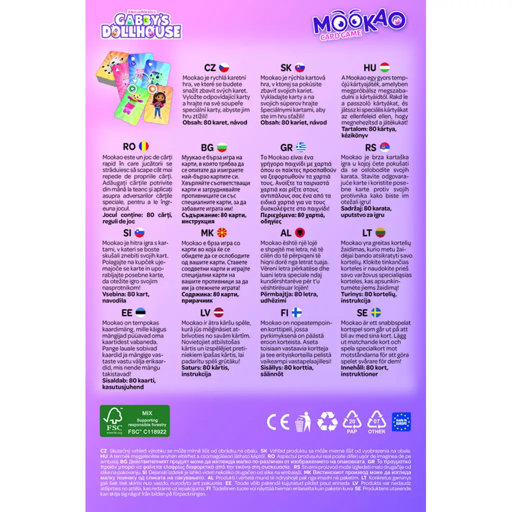 Gabi babaháza Mookao kártyajáték - Trefl kép 3