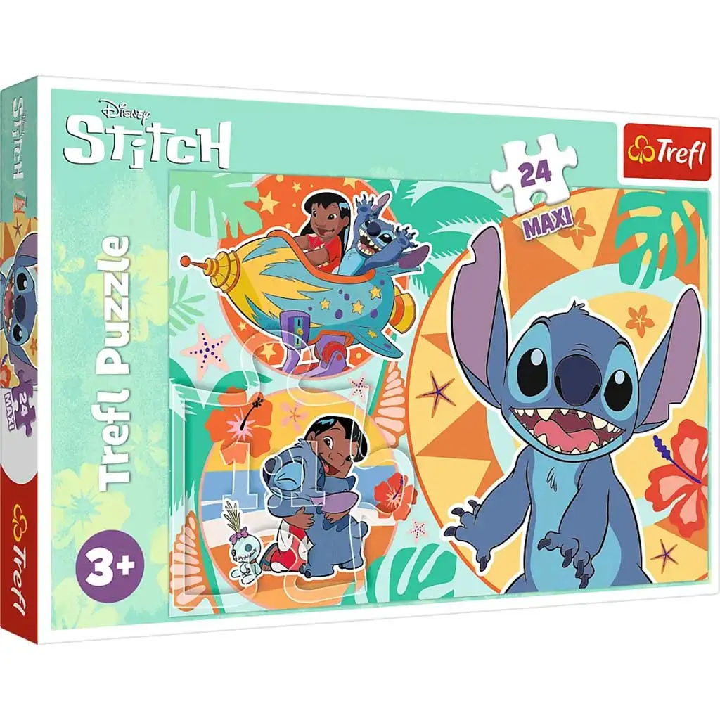 Disney: Lilo & Stitch egy boldog nap 24db-os Maxi puzzle - Trefl