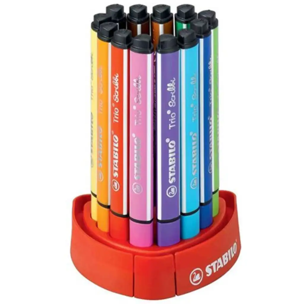 Stabilo: Trio Scribbi asztali filctoll készlet 12db-os kép 3