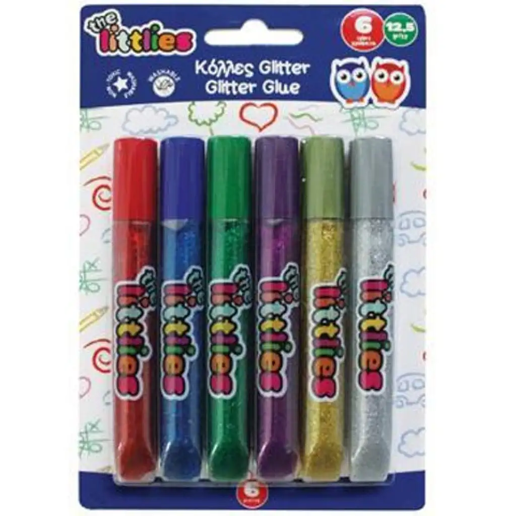 Tubusos csillámos ragasztó 6db-os készlet kép 1