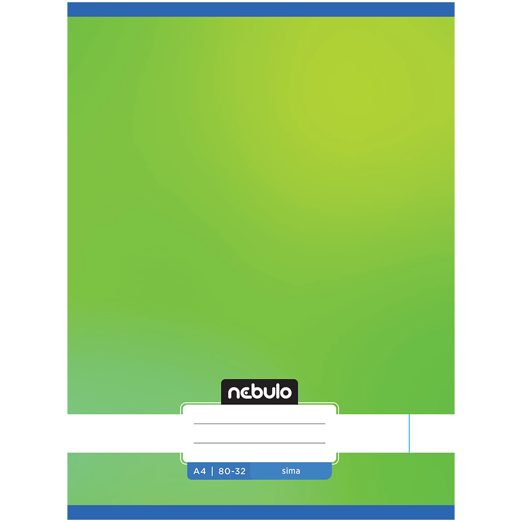 Nebulo: Tűzött sima friss zöld színű füzet 80-32 A/4