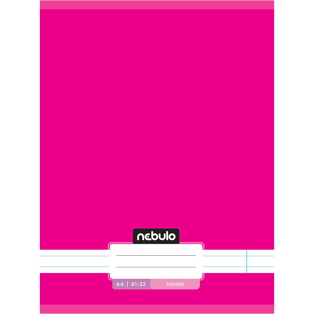 Nebulo: Tűzött vonalas neon rózsaszínű füzet 81-32 A/4