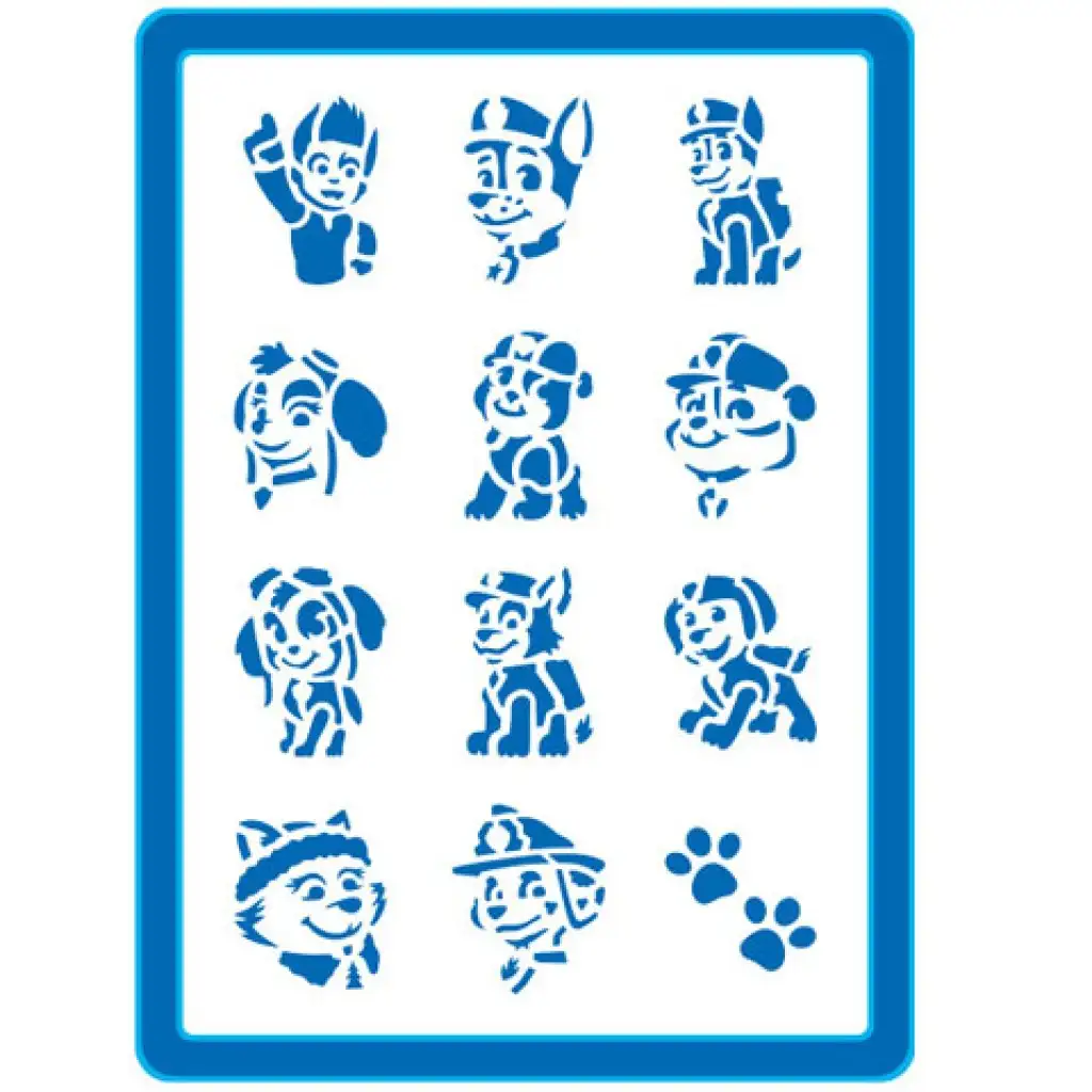 Mancs őrjárat csillámtetoválás sablon szett 12db-os kép 2