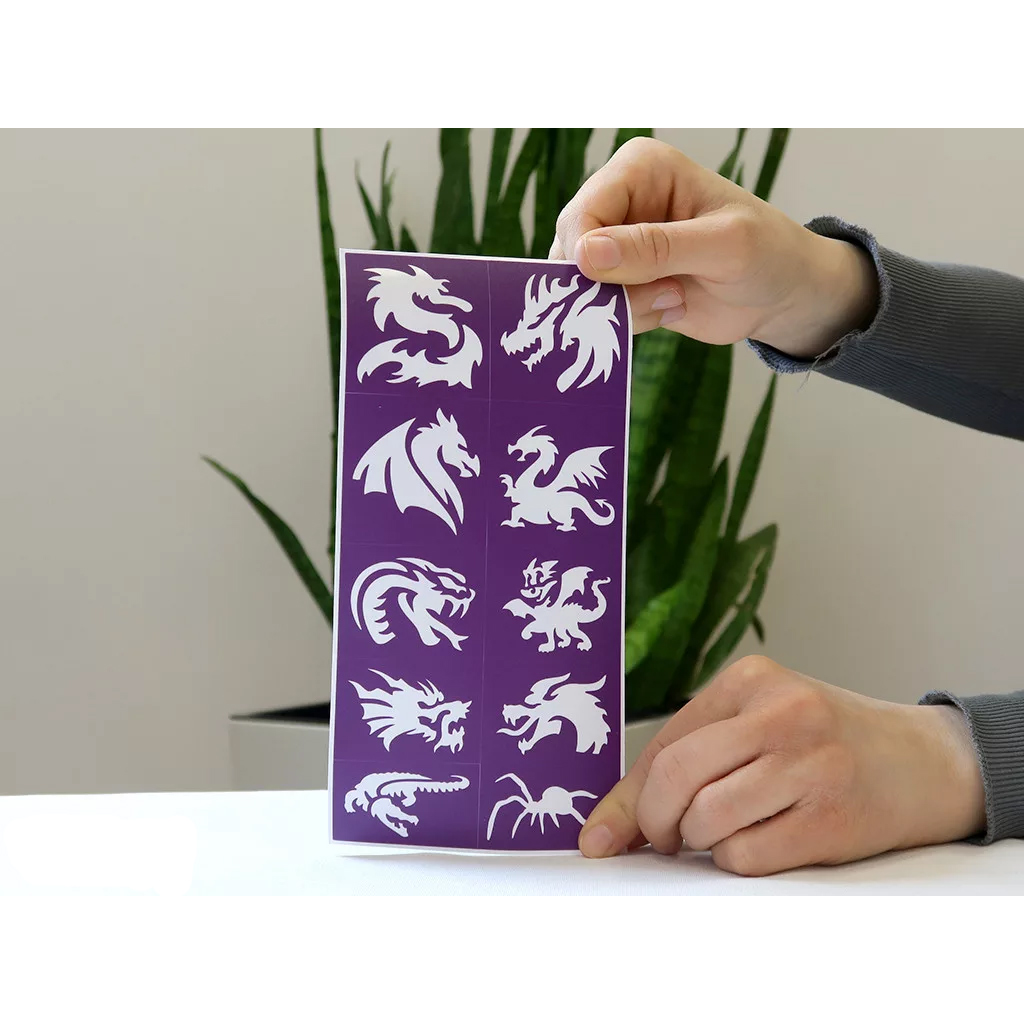 TyToo: Sárkányok és gyíkok csillámtetoválás sablon szett 21db kép 5