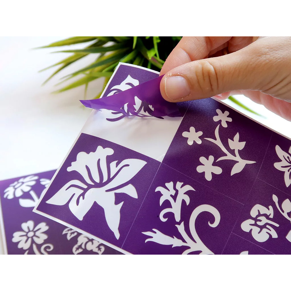 TyToo: Virágok csillámtetoválás sablon szett 24db kép 2