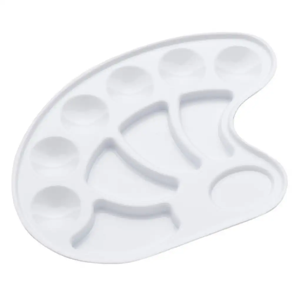 Üres festék paletta és keverőtálca