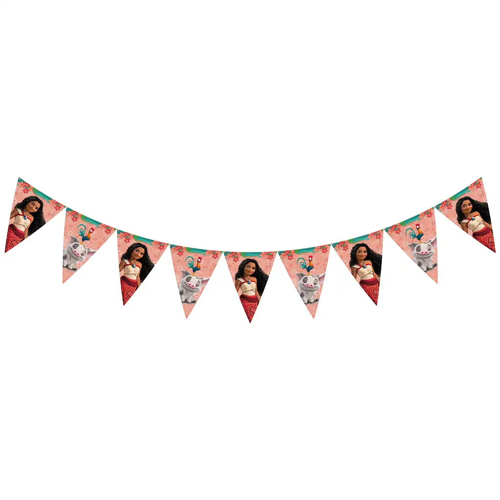 Disney Hercegnők Vaiana 2 party zászlófüzér