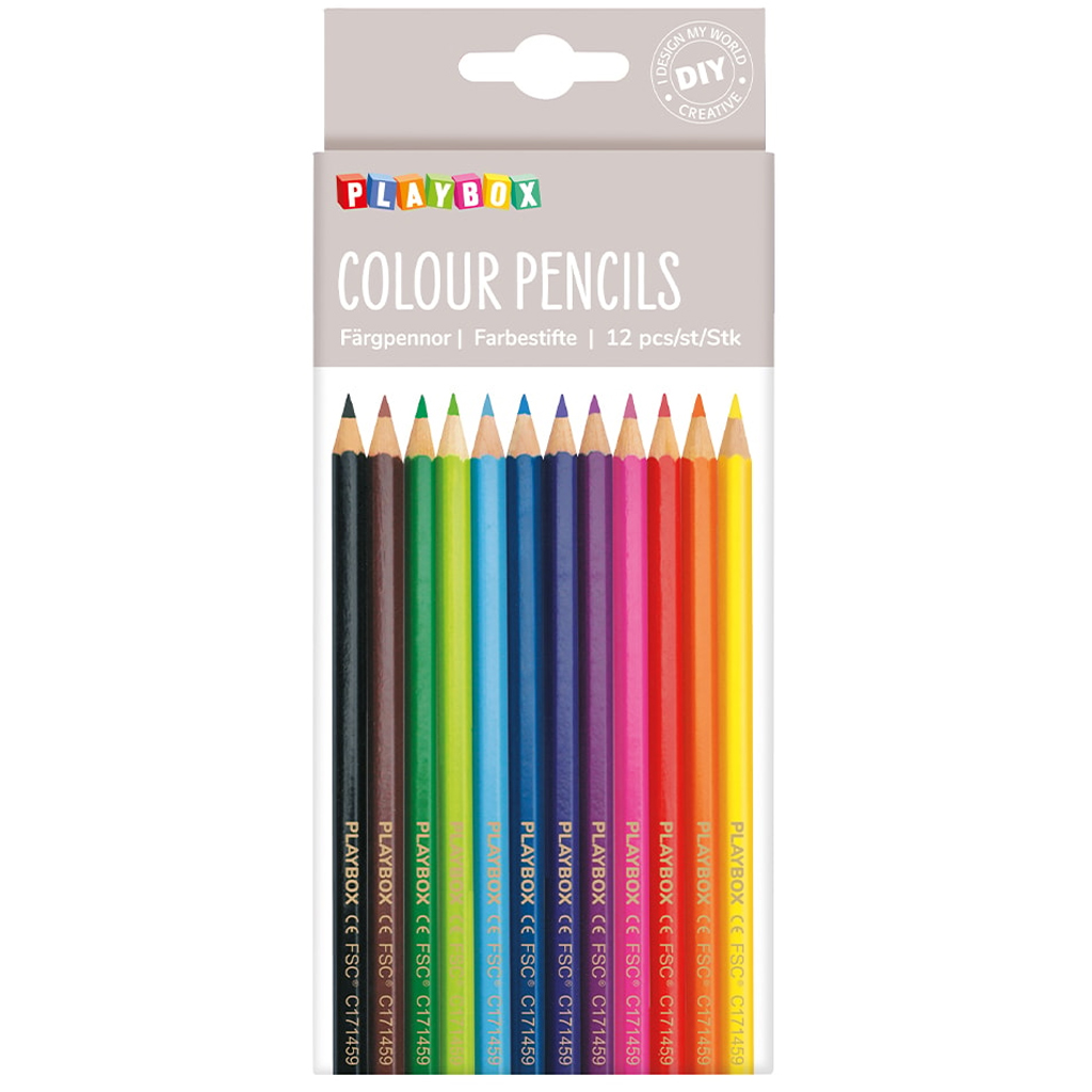 PlayBox: Vékony színes ceruza 12db-os szett kép 1
