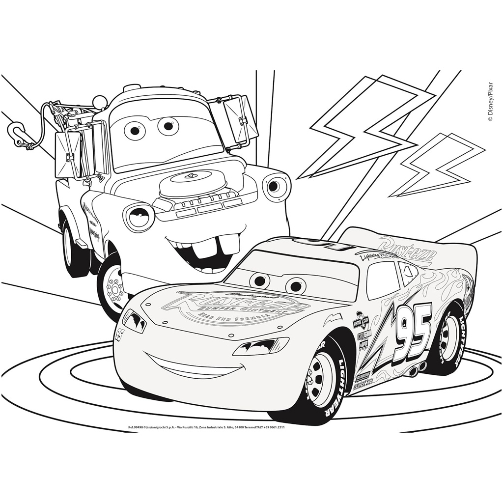 Verdák 2 az 1-ben 24db-os puzzle és színező 35x25cm - Lisciani kép 3