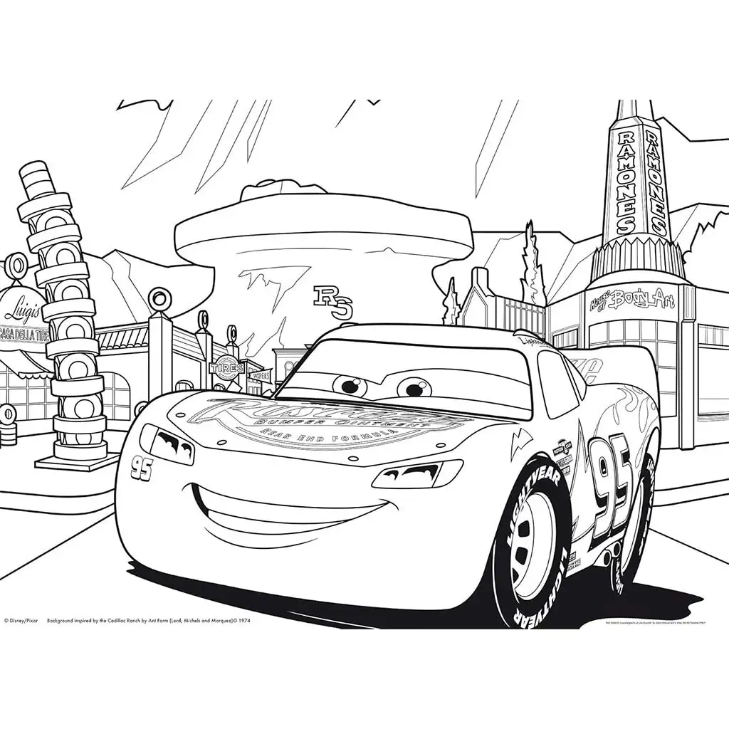 Verdák 2 az 1-ben maxi 35db-os puzzle és színező 70x50cm - Lisciani kép 2