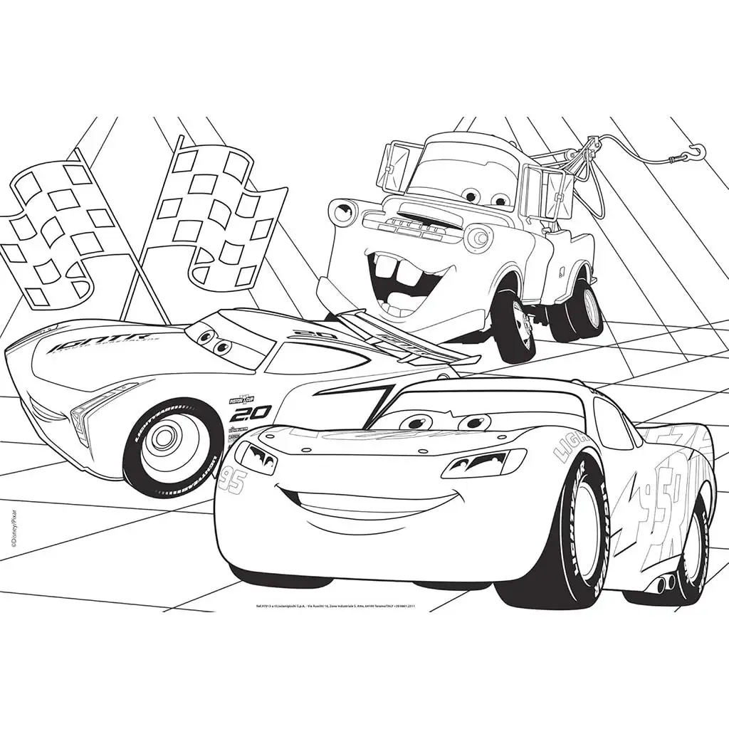 Verdák 2 az 1-ben maxi 2x60db-os puzzle és színező 50x35cm - Lisciani kép 3