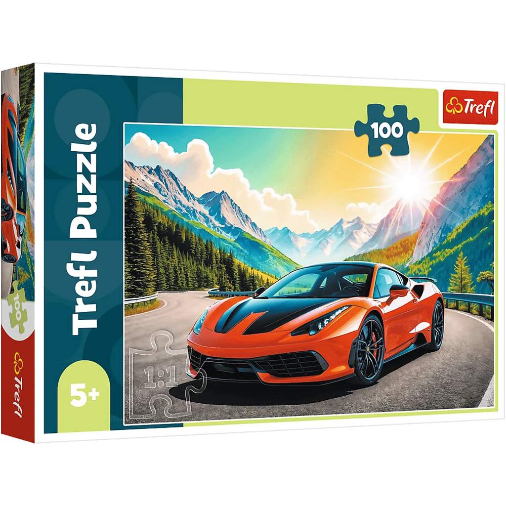 Sportautó a hegyekben 100db-os puzzle - Trefl kép 1
