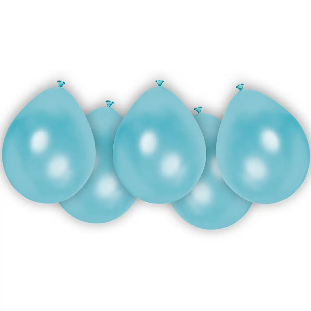 Világoskék latex lufi 8db-os szett