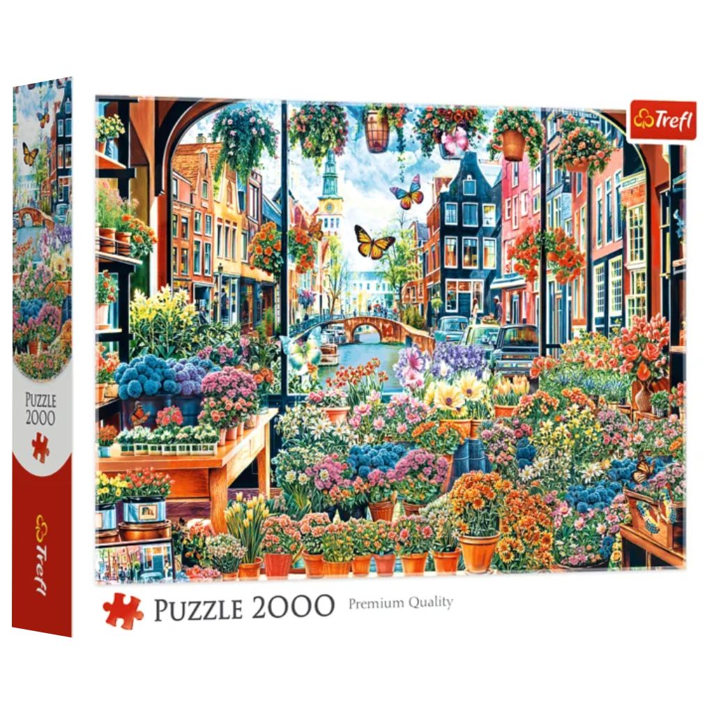 Virágbolt Amsterdamban Premium Quality 2000 db-os puzzle – Trefl