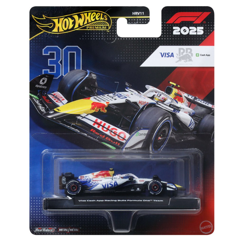 Hot Wheels Premium: Visa Cash App Racing Bulls Formula 1 team No.:30 kisautó 1/64 - Mattel