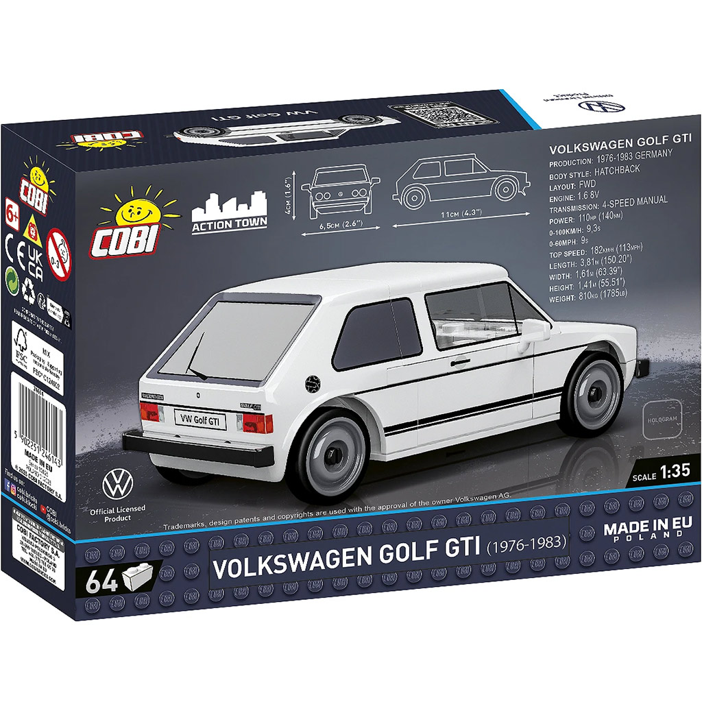 COBI: Volkswagen Golf GTI építőjáték (24614) kép 3