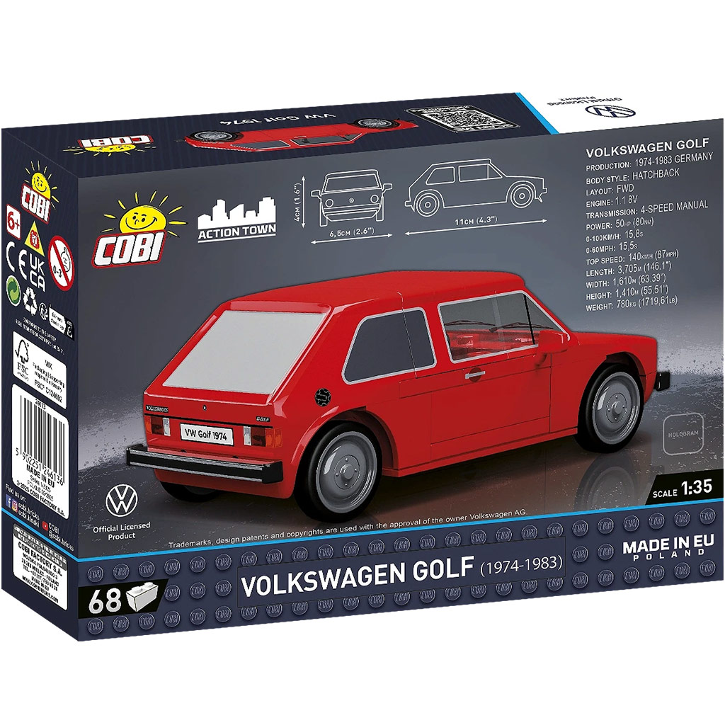 COBI: Volkswagen Golf Mk1 építőjáték (24613) kép 3