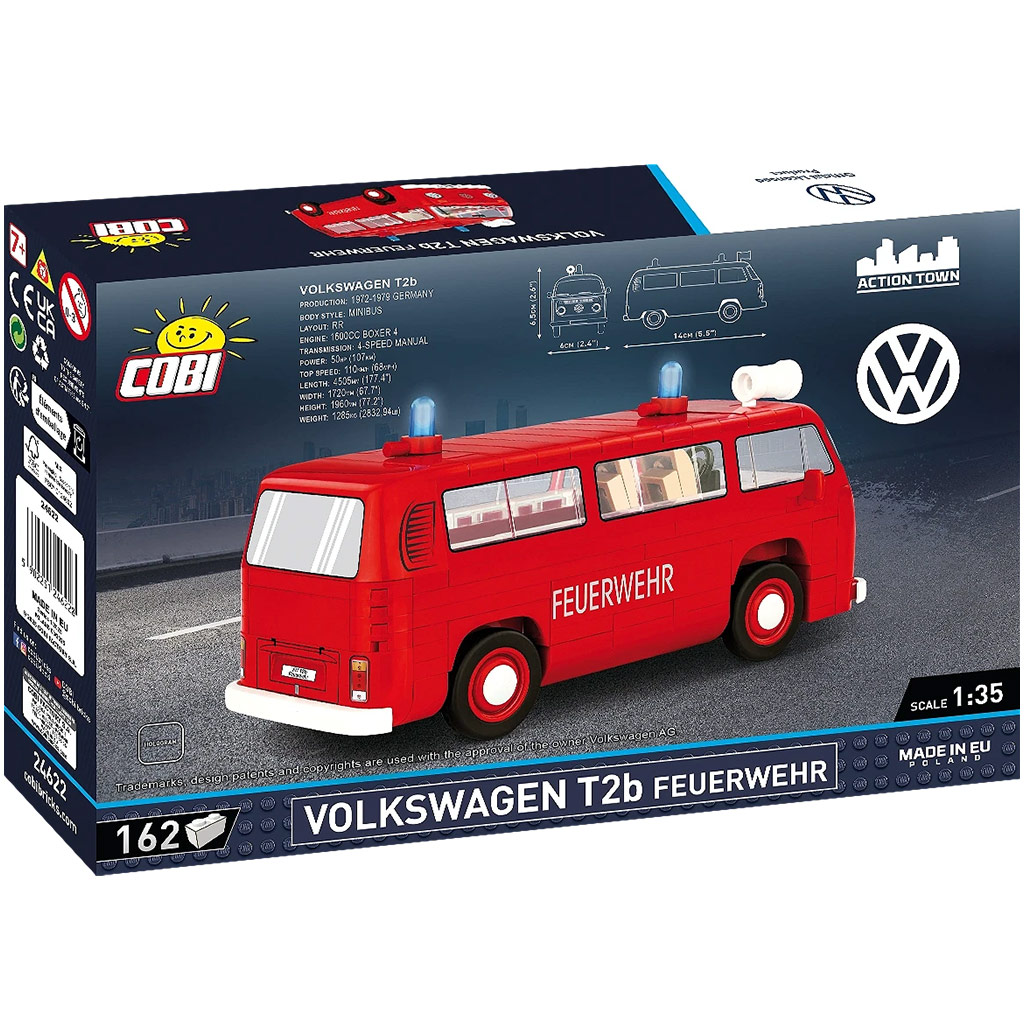COBI: Volkswagen T2b Tűzoltóautó építőjáték (24622) kép 3