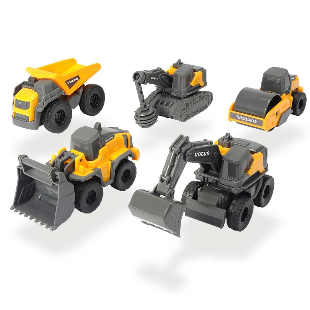 Volvo mini munkagépek 5db-os szett - Dickie Toys kép 2