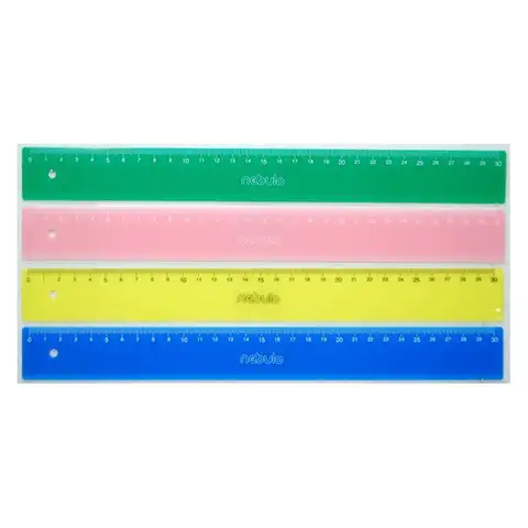 Nebulo: Színes 30cm-es vonalzó több színváltozatban 1db