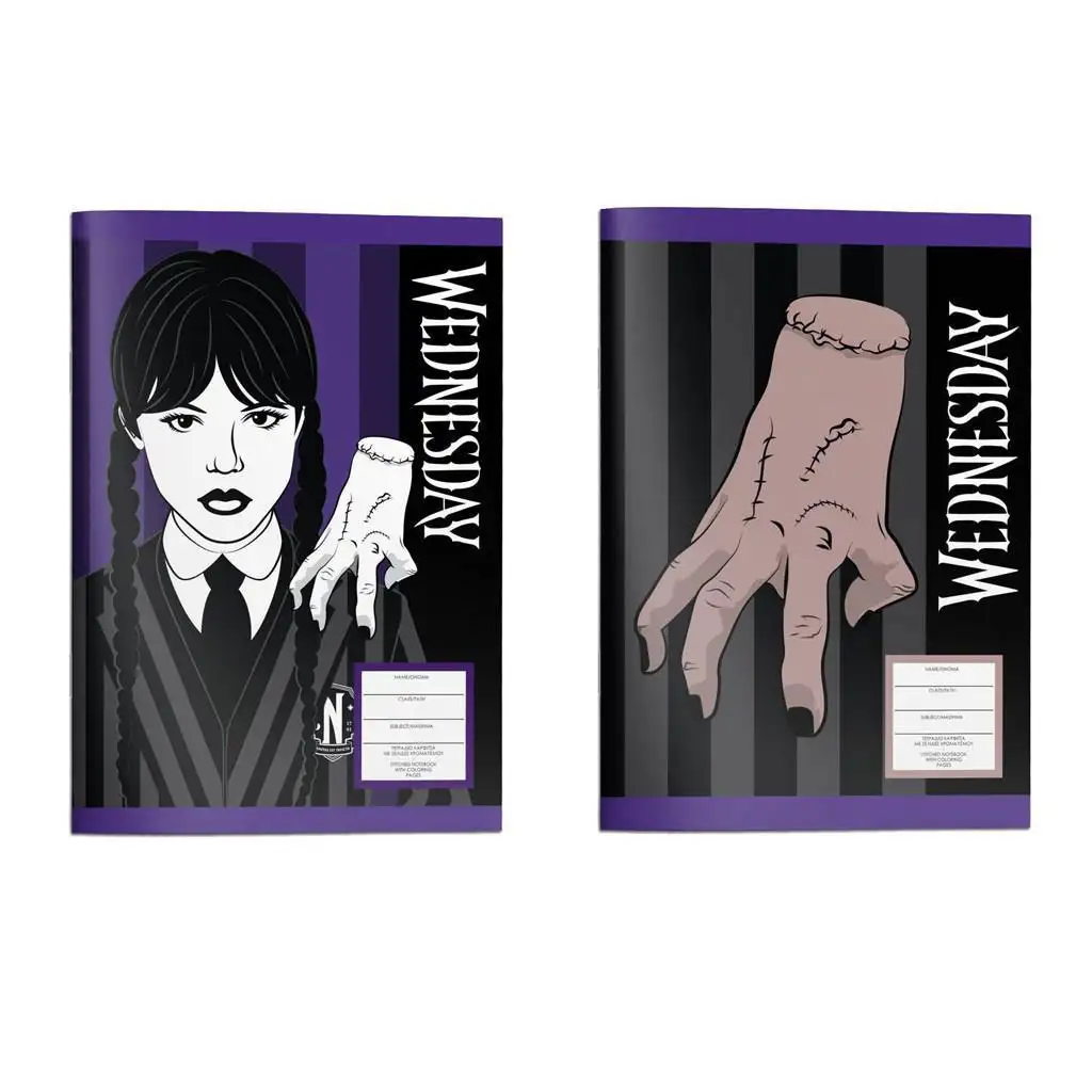 Wednesday jegyzetfüzet kétféle változatban 17x25cm 40lapos
