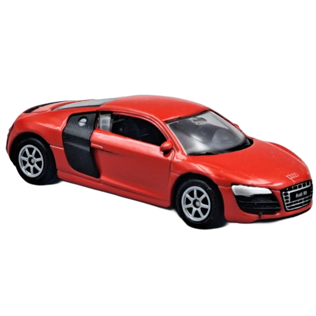 Welly: Audi R8 V10 piros kisautó modell 1/64 kép 2