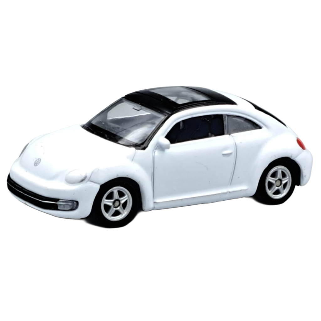 Welly: Volkswagen Bogár fehér kisautó modell 1/64 kép 2