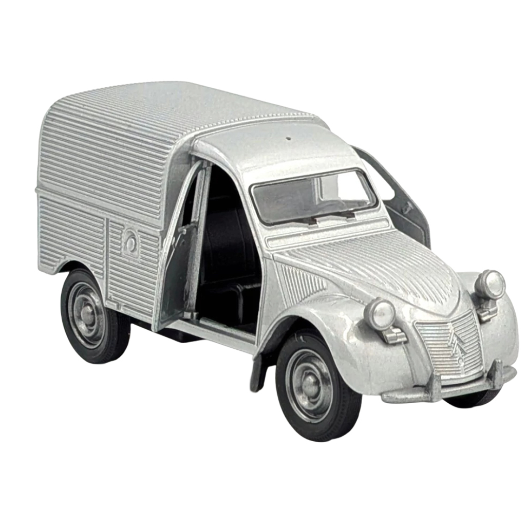 Welly: Citroen 2CV szürke fém kisautó modell 1/64 kép 2