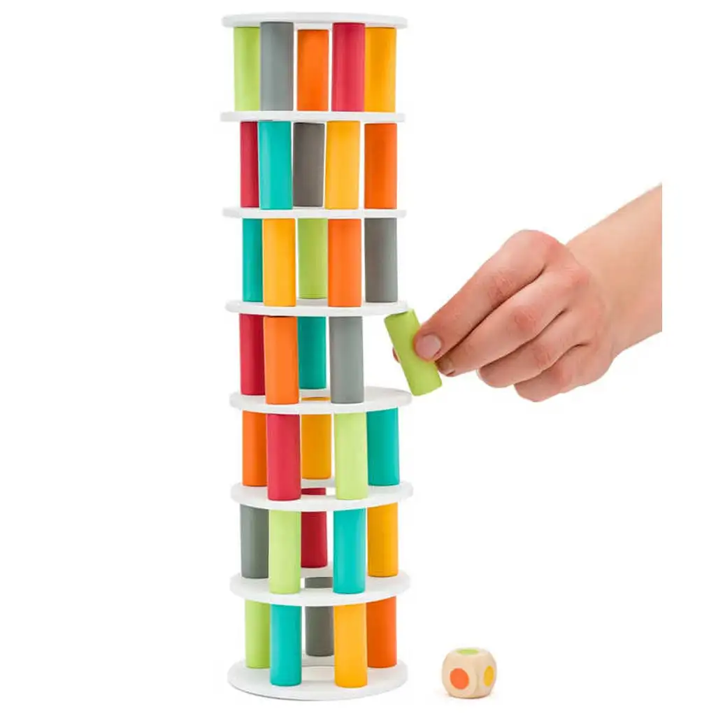 Pisai ferdetorony ügyességi fa toronyépítő játék 45db-os szett - Woodyland kép 2