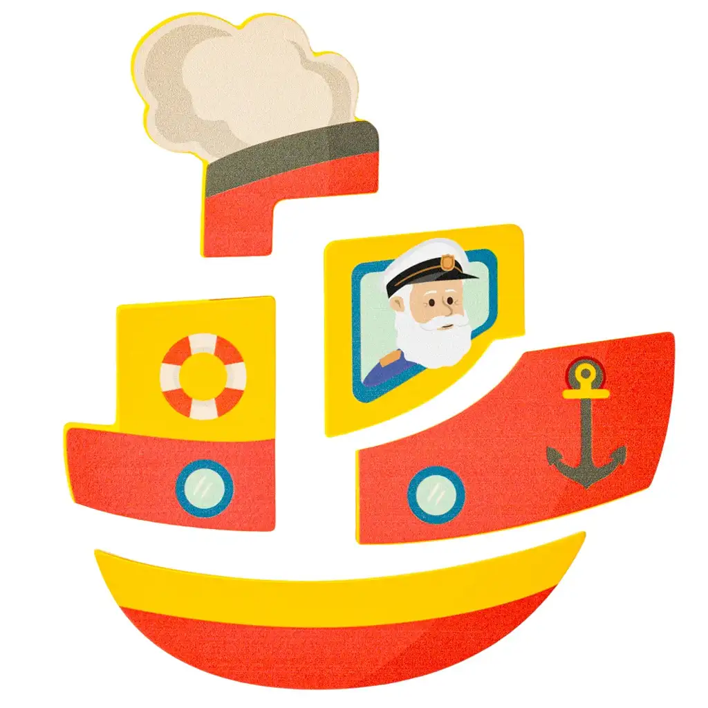 Fa hajós 5db-os baba puzzle - Woodyland kép 3