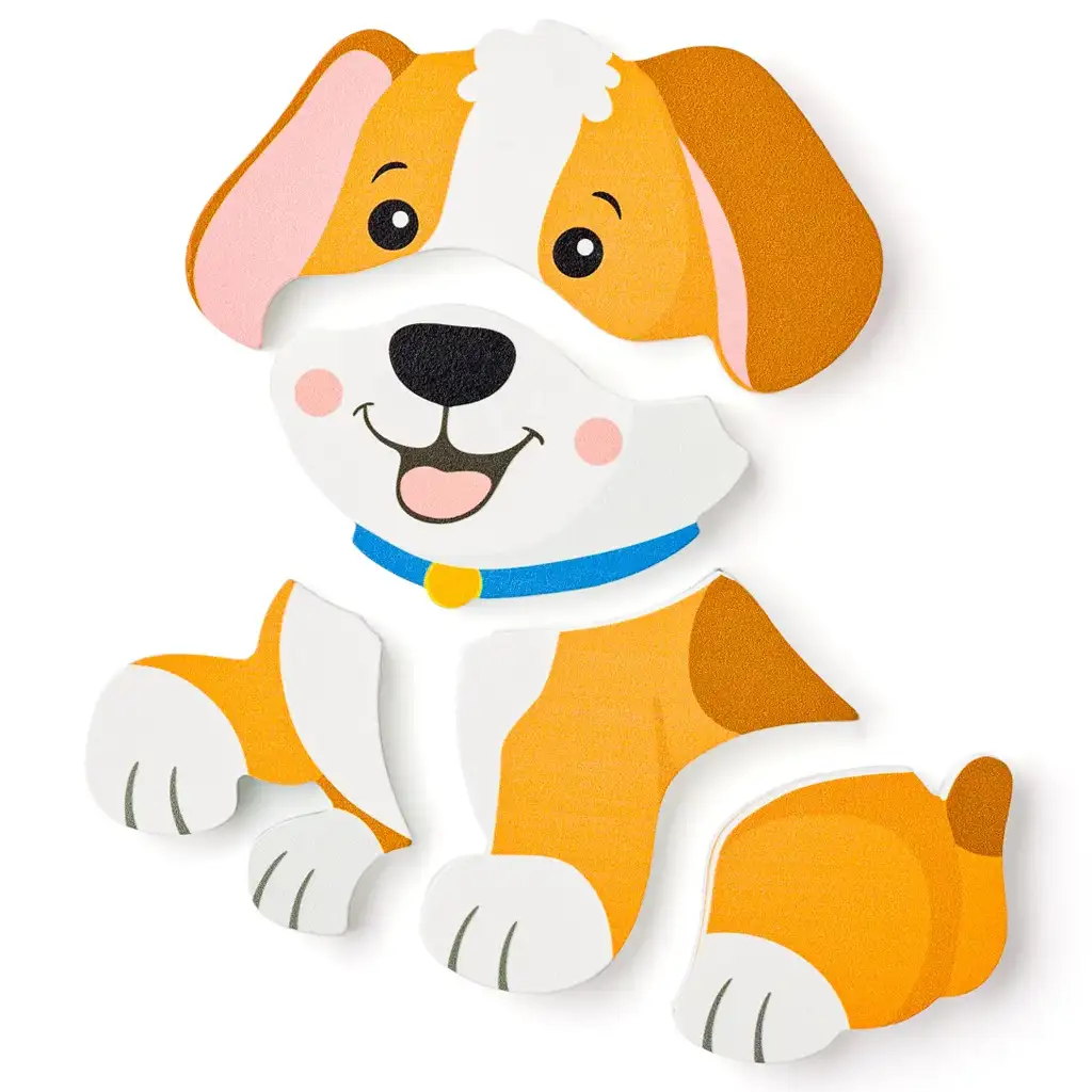 Fa kutyás 5db-os baba puzzle - Woodyland kép 2