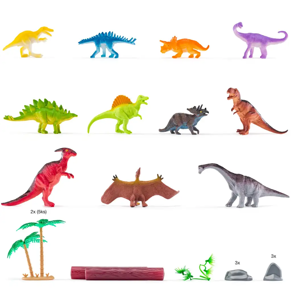 Faunica: Dinoszauruszok játékszett vödörben - Woodyland kép 2