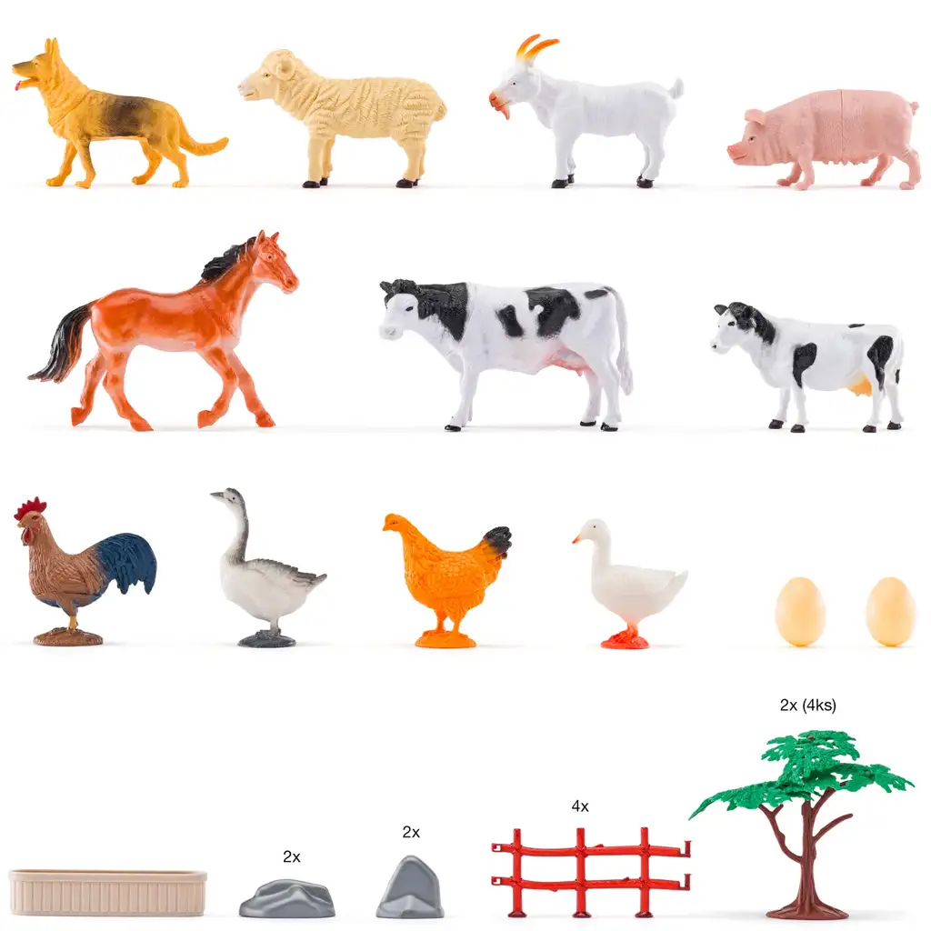 Faunica: Farm állatai játékszett vödörben - Woodyland kép 2